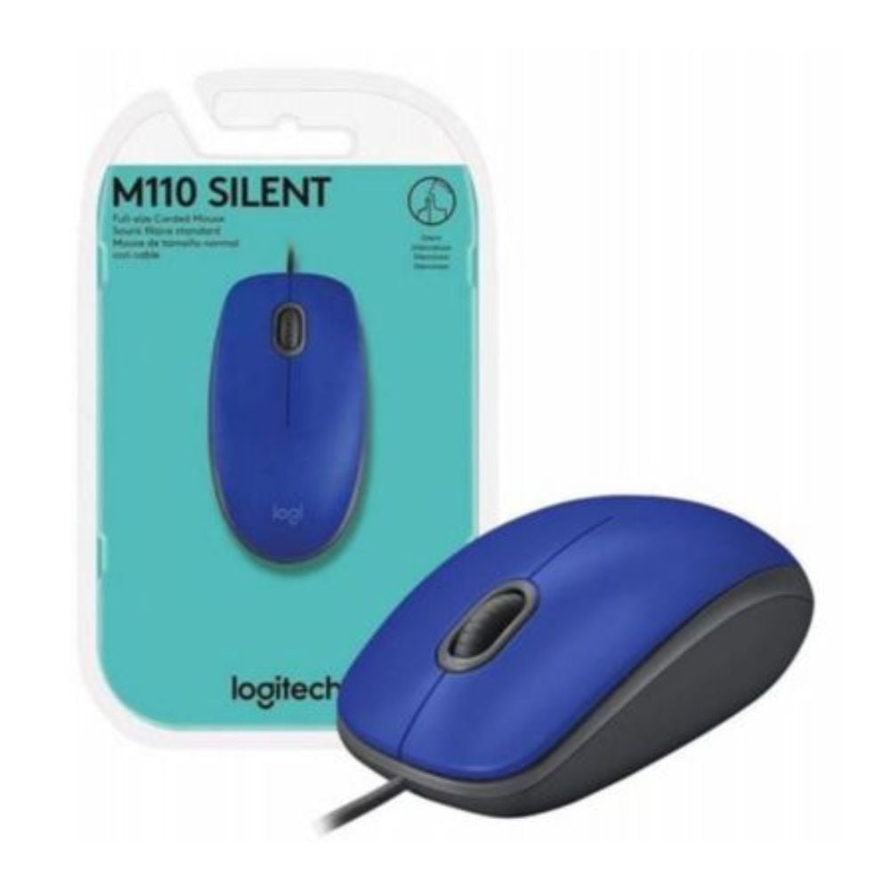 MOUSE LOGITECH M110 SILENT ÓPTICO USB BLUE 910-006662 - 1