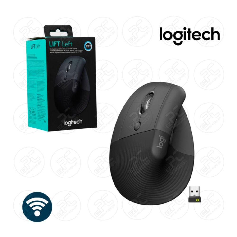 MOUSE LOGITECH LIFT VERTICAL ZURDO WIRELESS/BT BLACK 910-006467 - 1