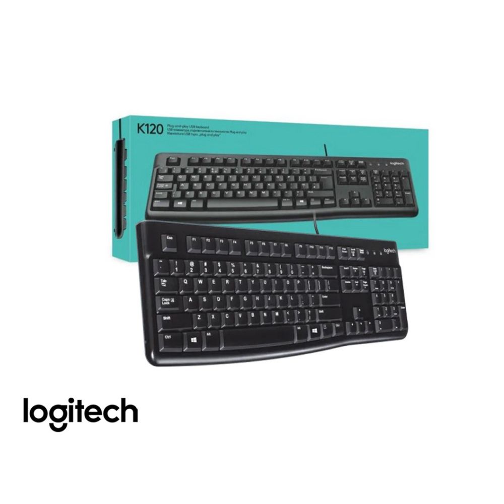TECLADO LOGITECH K120 USB SP BLACK PN 920-004422 - 1