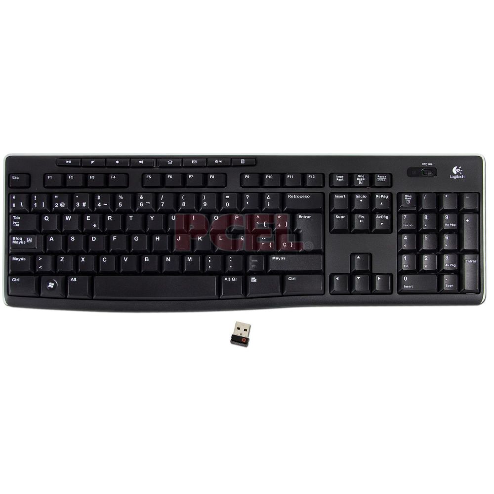 TECLADO LOGITECH K270 WIRELESS UNIFYING USB SP BLACK (920-004426) - 1