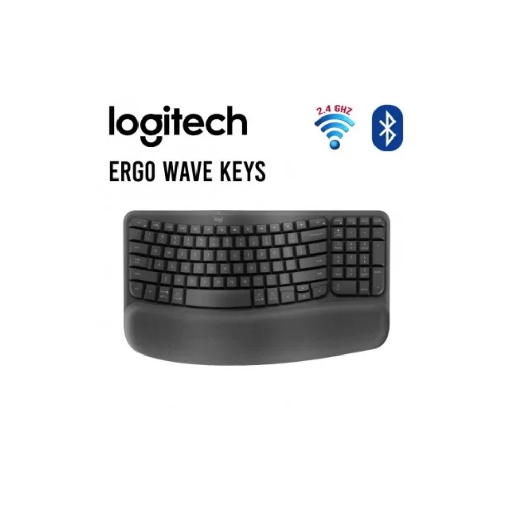 TECLADO LOGITECH ERGO WAVE WIRELESS BOLT/ BT / SP GRAPHITE 920-012278 - 2