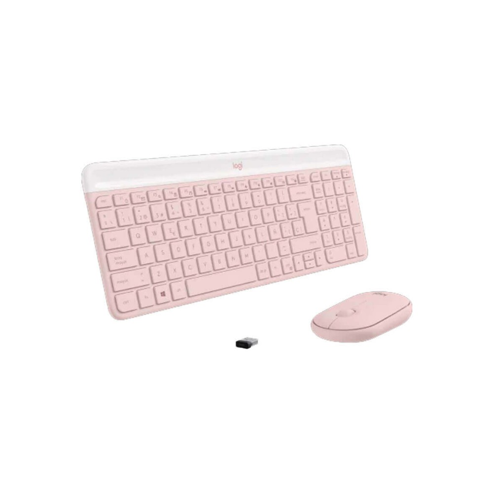 TECLADO LOGITECH + MOUSE MK470 WIRELESS SLIM USB ROSE 920-011312 - 2