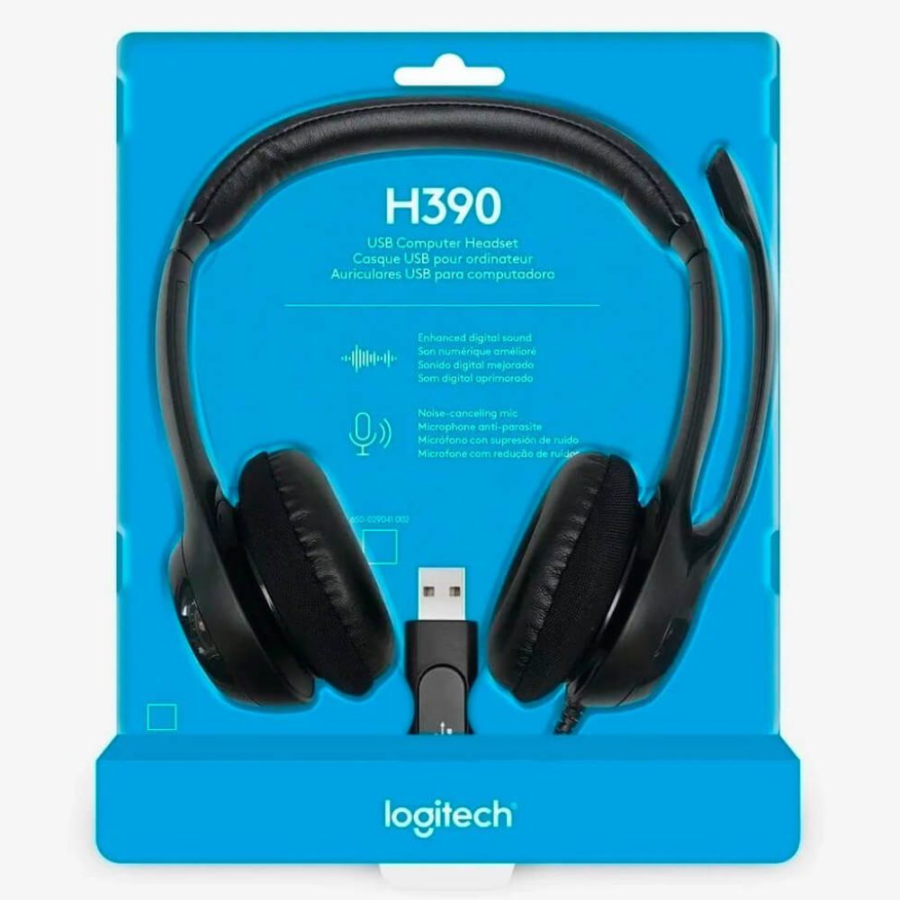 AUDÍFONOS LOGITECH C/MICROF. H390 USB ISE CANCELLING BLACK (981-000014) - 2