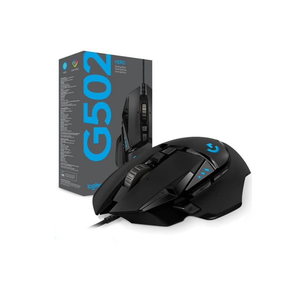 MOUSE LOGITECH G502 HERO 16000 DPI RGB BLACK 910-005469 - 1