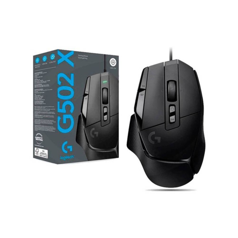 MOUSE LOGITECH G502 X HERO 25K DPI BLACK 910-006136 - 1