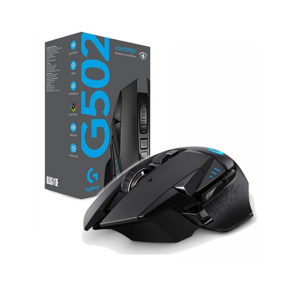 MOUSE LOGITECH G502 LIGTHSPEED WIRELESS BLACK 910-005565 - 1