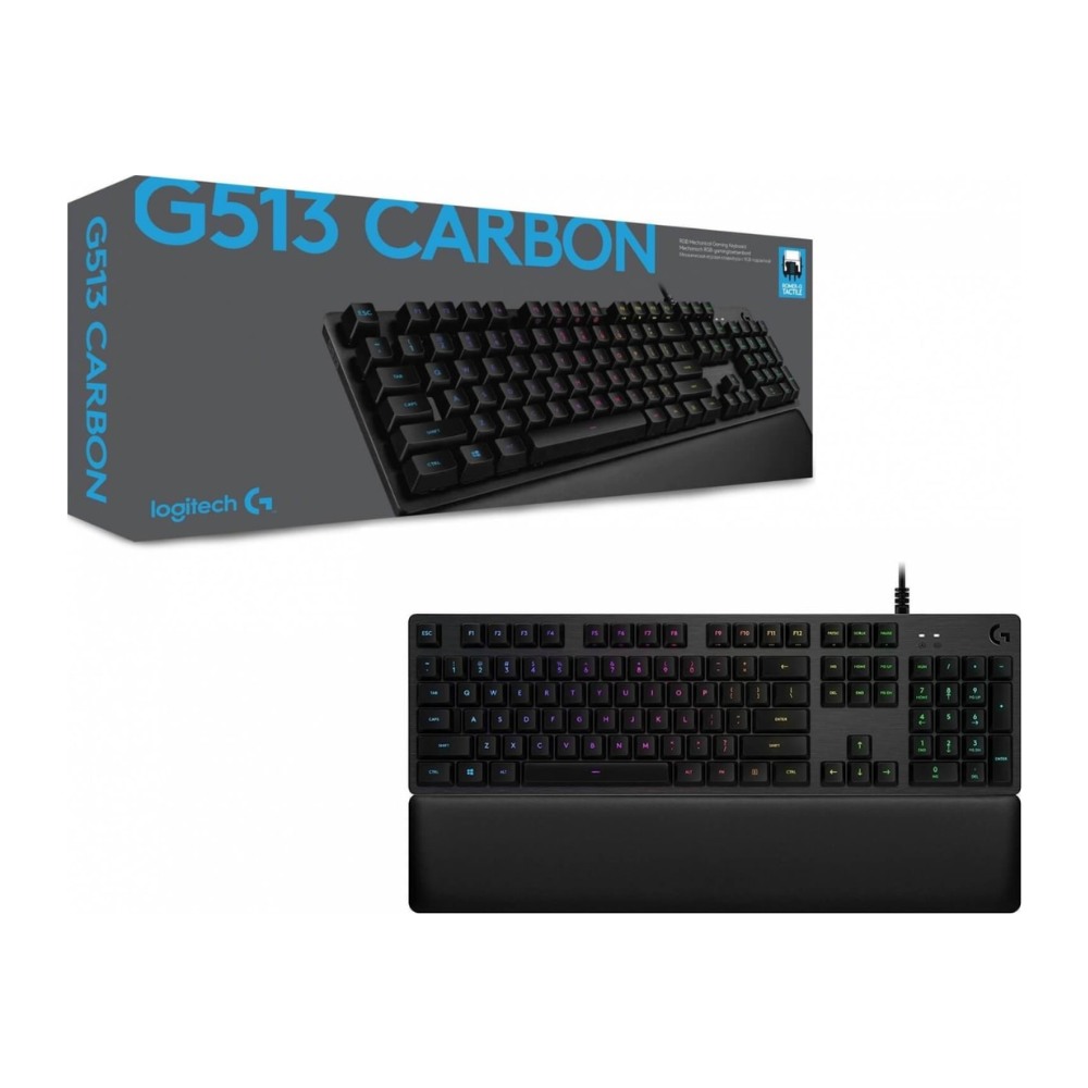 TECLADO LOGITECH G513 CARBON LIGHTSYNC GAMING RGB BLACK 920-009322 - 1
