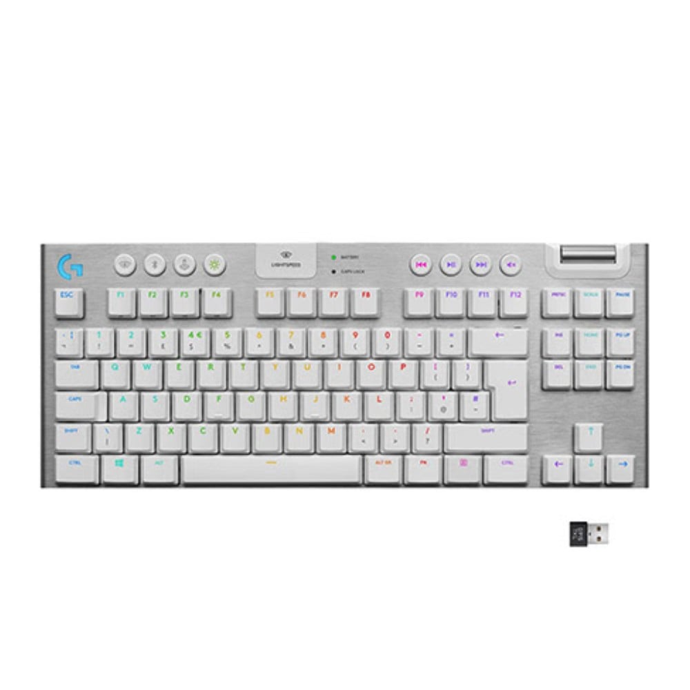 TECLADO LOGITECH G915 TKL LIGHTSPEED RGB LIGHTSYNC MECHANICAL WHITE 920-009660 - 1