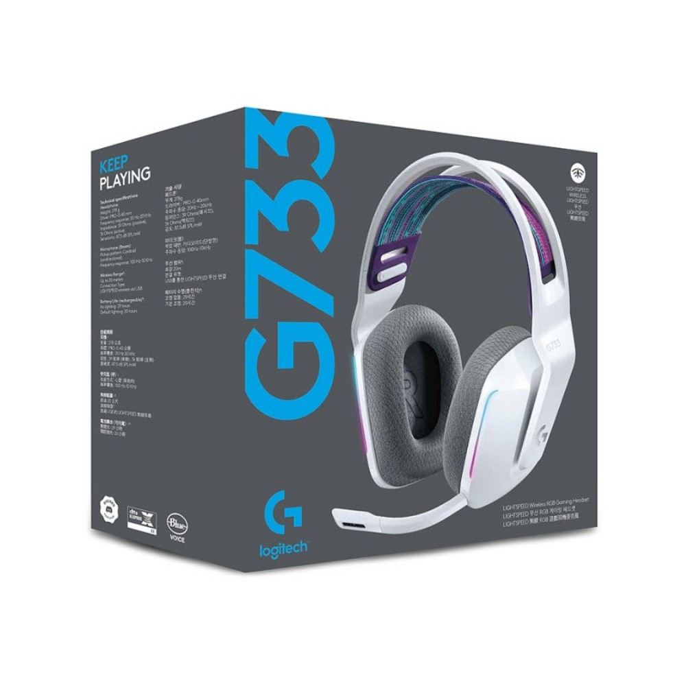 AUDÍFONOS LOGITECH C/MICROF. G733 LIGHTSPEED WHITE (981-000882) - 3