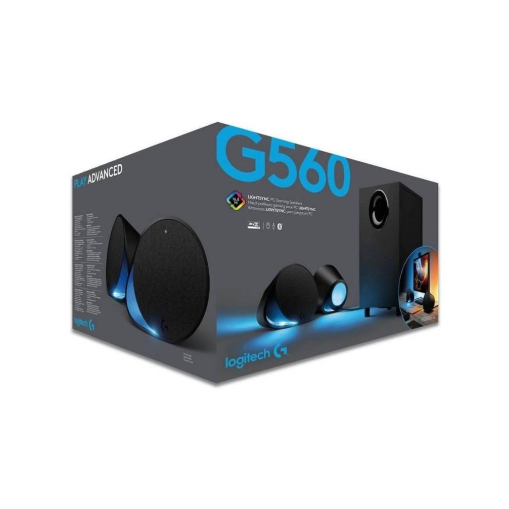 PARLANTE LOGITECH G560 2.1 RGB 120W USB 980-001300 - 2