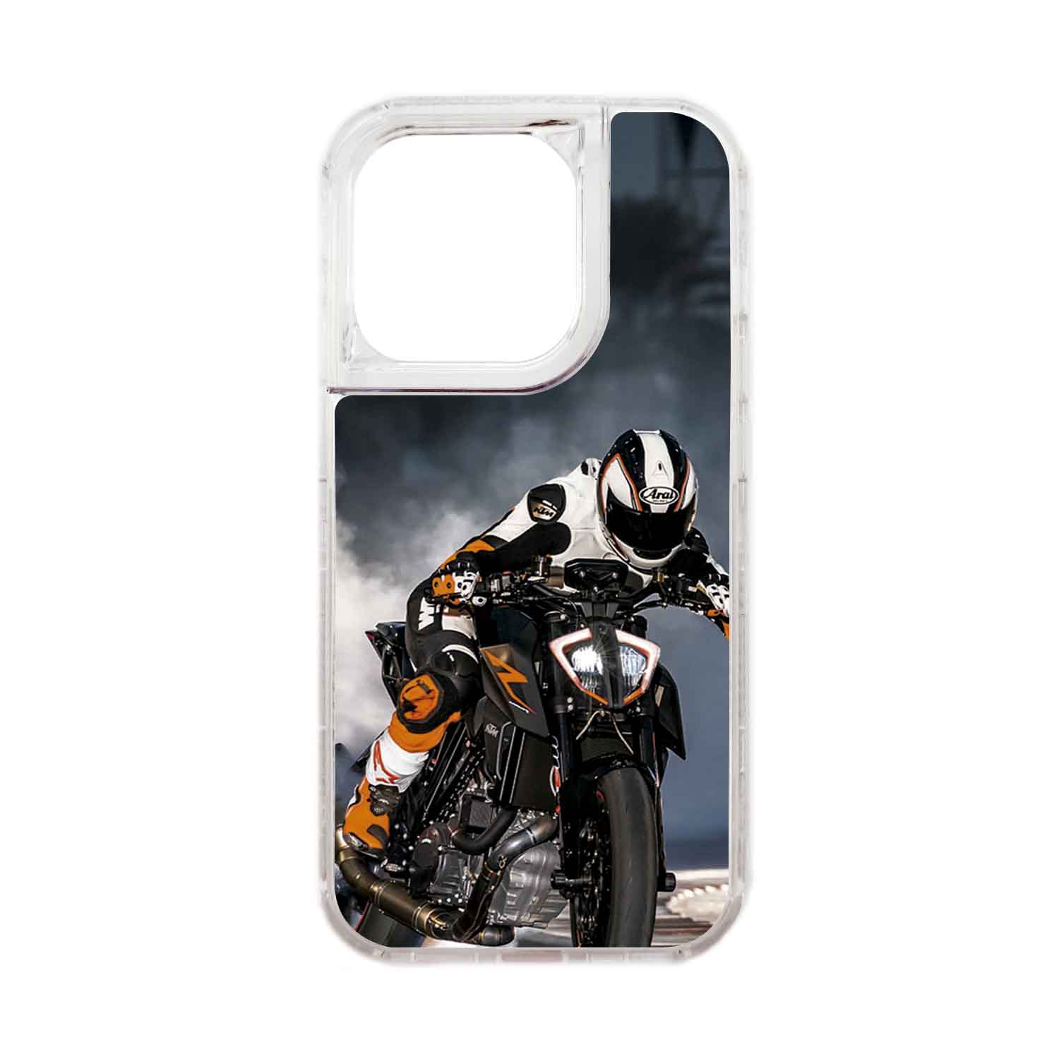 FUNDA PROTECTOR CASE 360 PARA IPHONE 15 PRO - TRANSPARENTE - 1