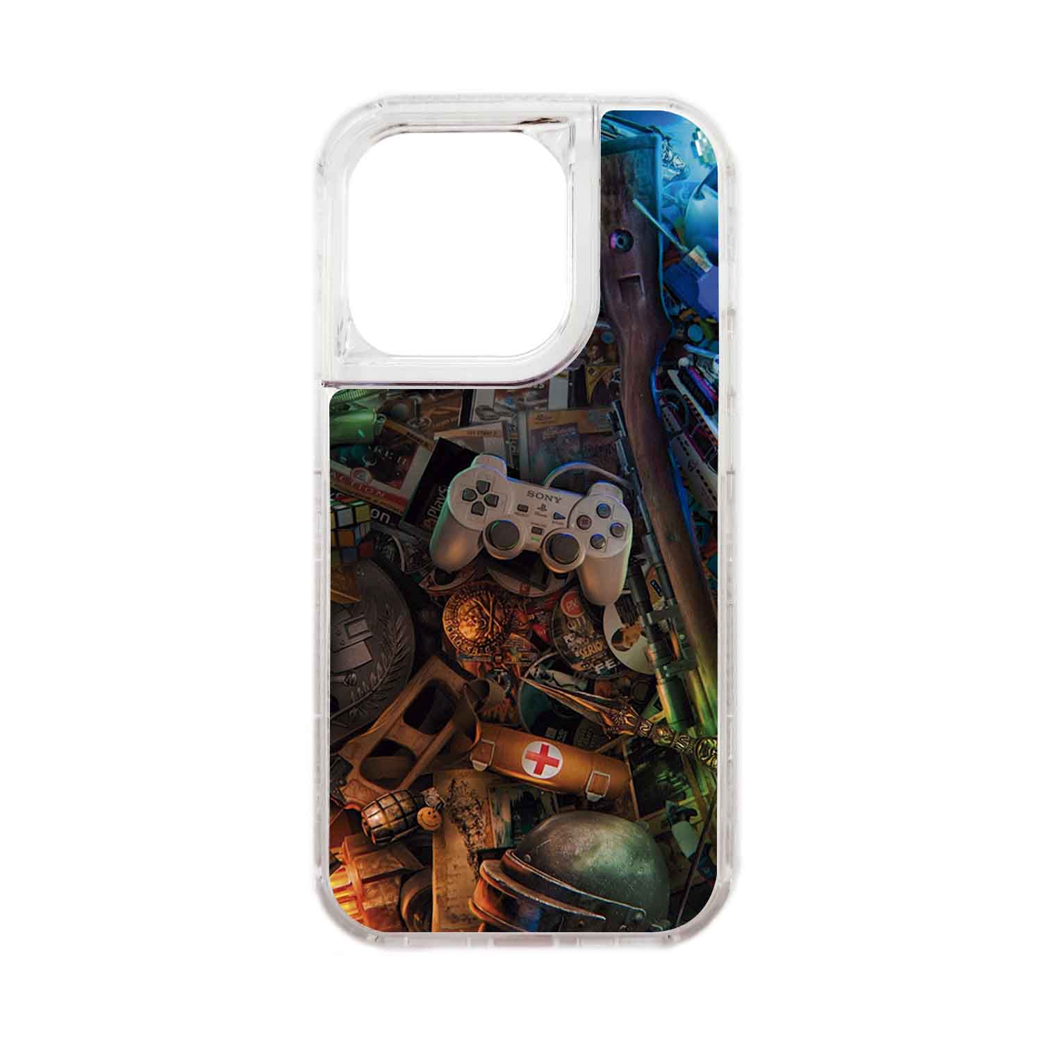 FUNDA PROTECTOR CASE 360 PARA IPHONE 15 PRO - TRANSPARENTE - 1