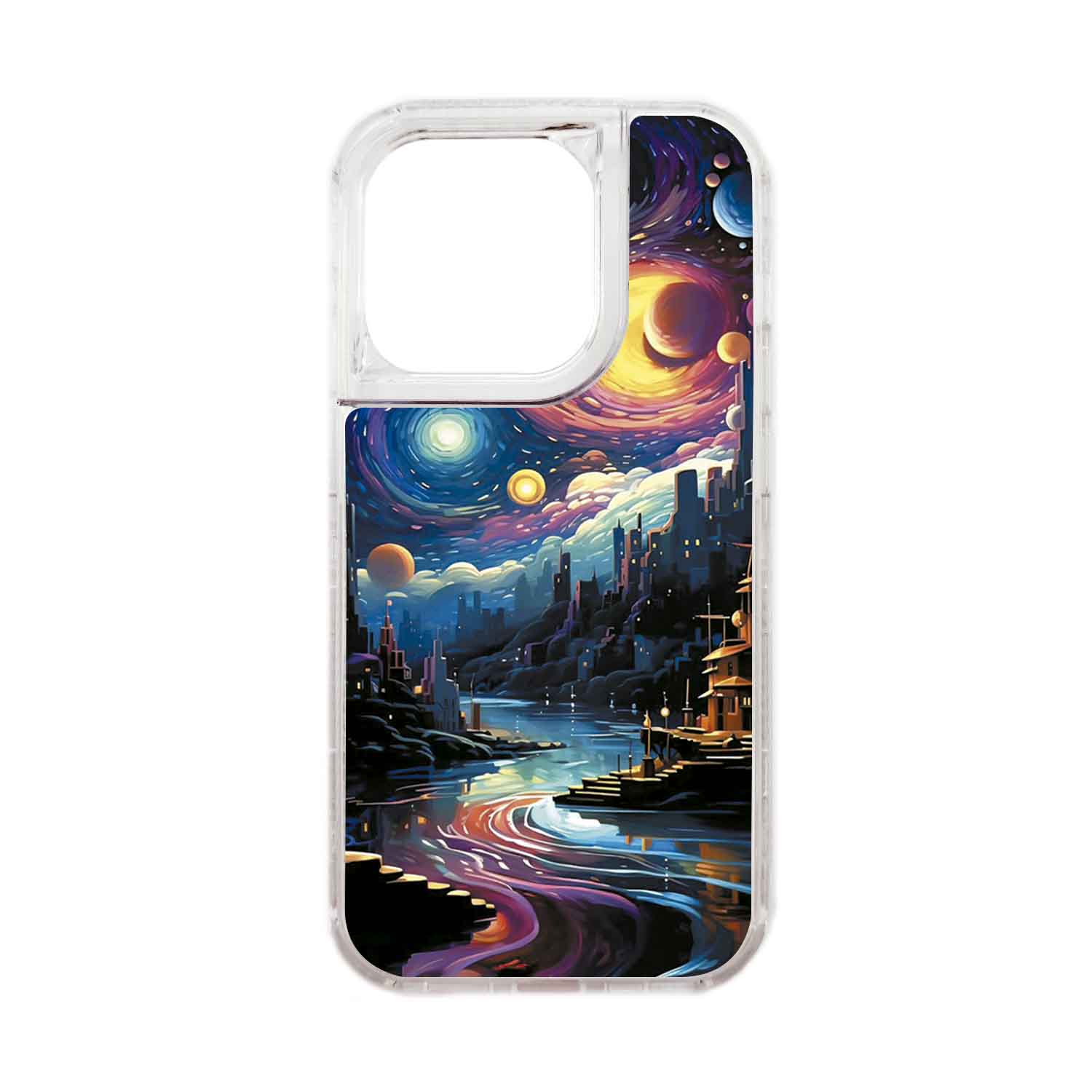 FUNDA PROTECTOR CASE 360 PARA IPHONE 15 PRO - TRANSPARENTE - 1