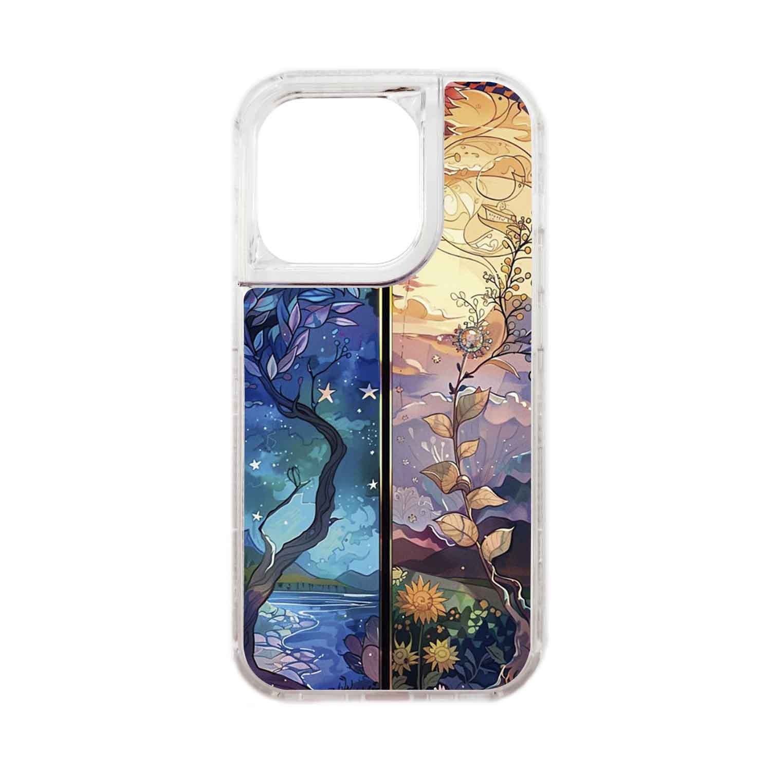 FUNDA PROTECTOR CASE 360 PARA IPHONE 15 PRO - TRANSPARENTE - 1