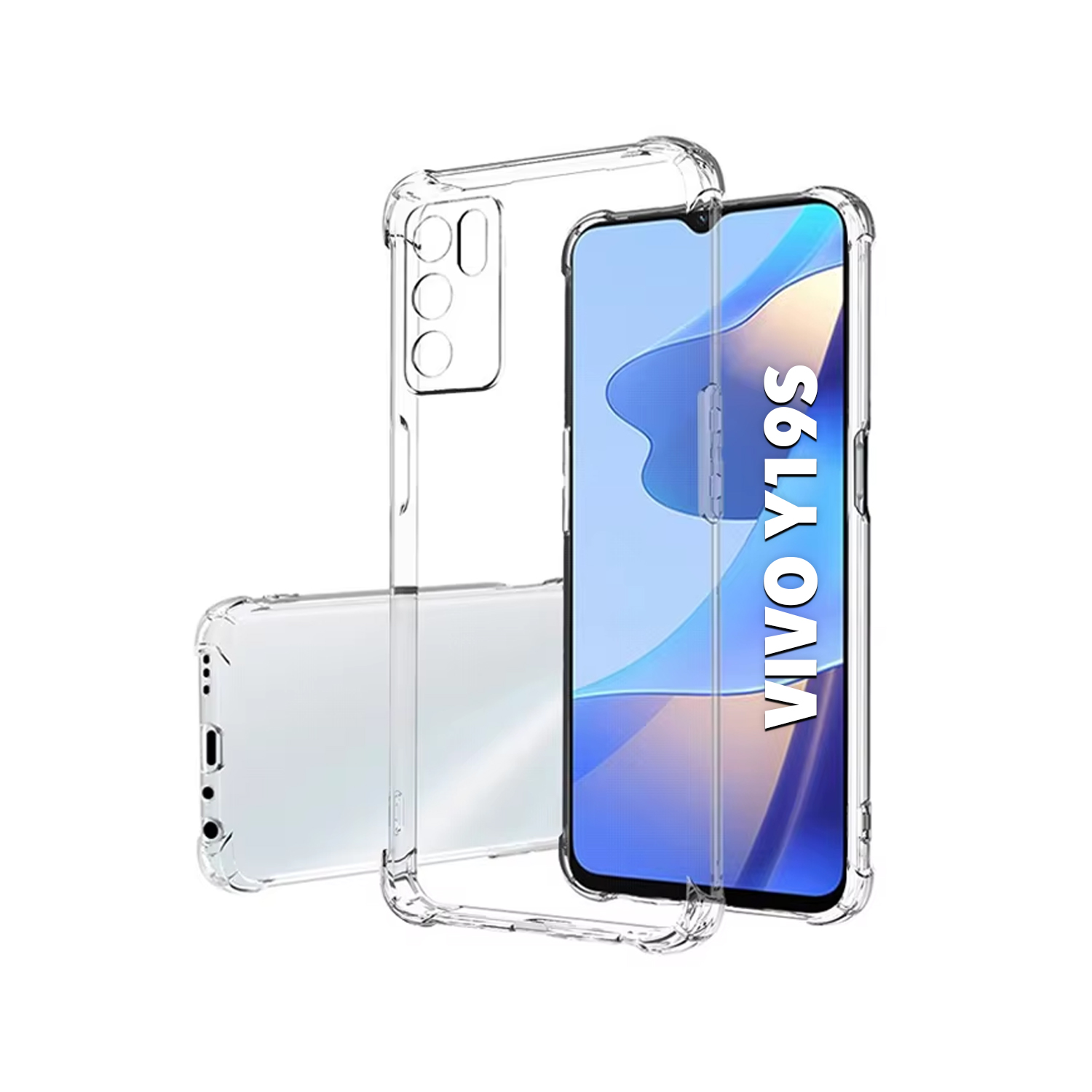 CASE FUNDA PROTECTOR VIVO Y19S - TRANSPARENTE ANTI IMPACTO - 1