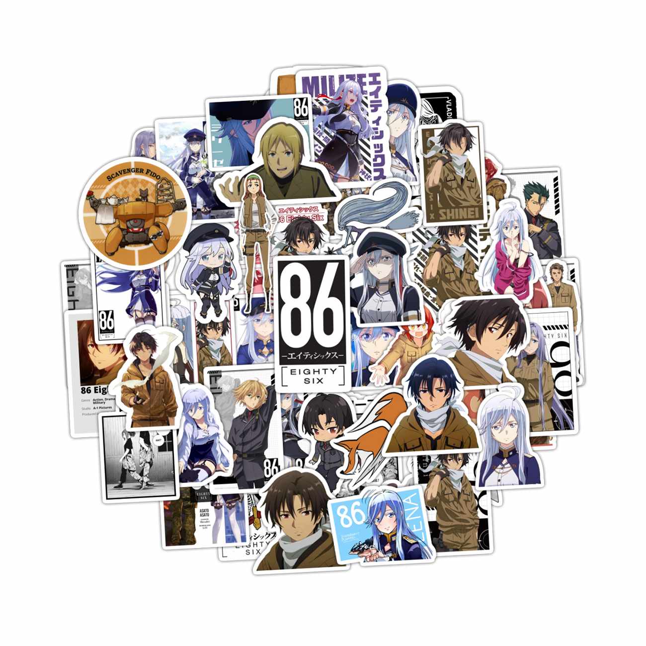 PACK 50 STICKERS 86 EIGHTY SIX - 1