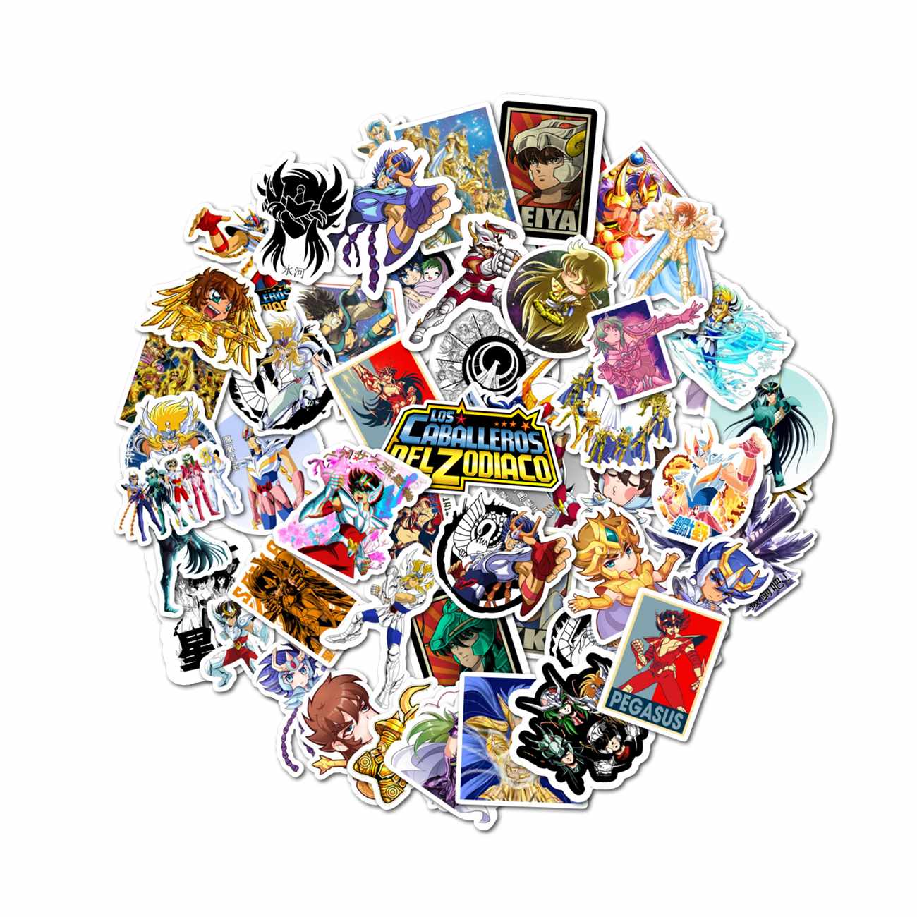 PACK 50 STICKERS SAINT SEIYA CABALLEROS ZOODIACO - 1