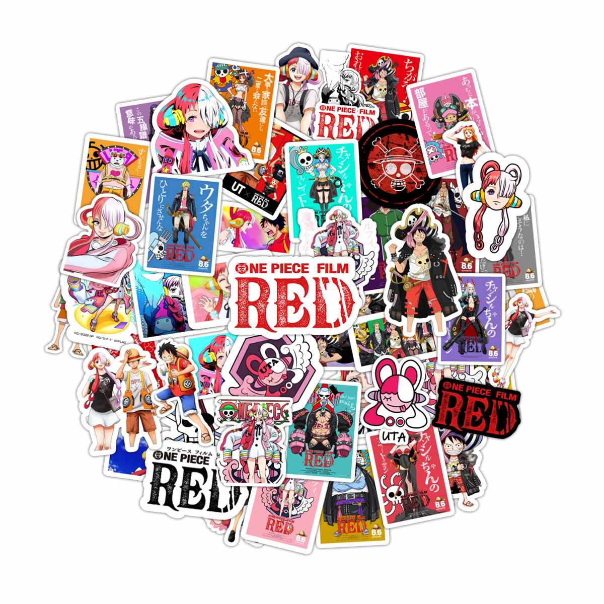 PACK 50 STICKERS ONE PIECE - 1