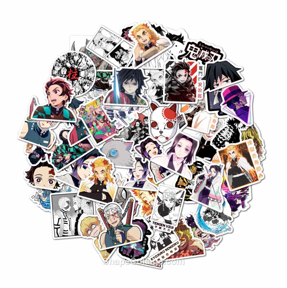 PACK 50 STICKERS DEMON SLAYER - 1