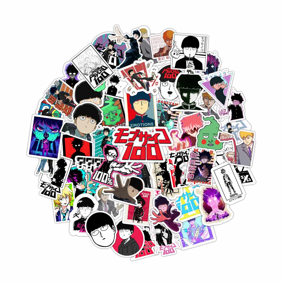 PACK 50 STICKERS MOB PSYCHO 100 - 1