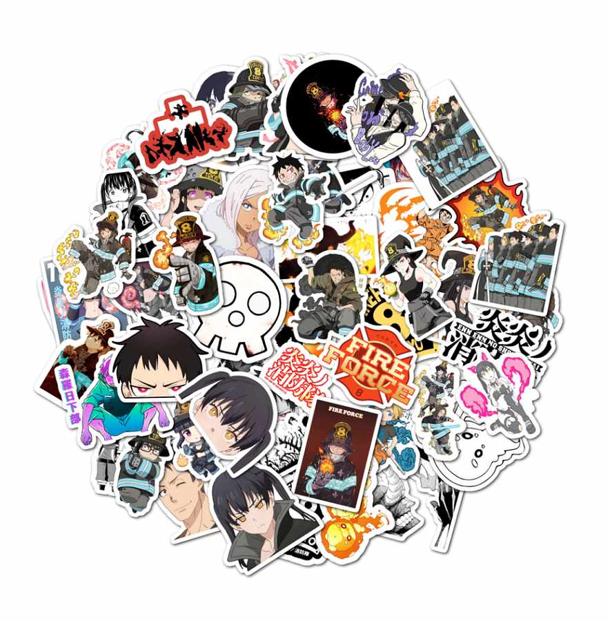 PACK 50 STICKERS FIRE FORCE - 1