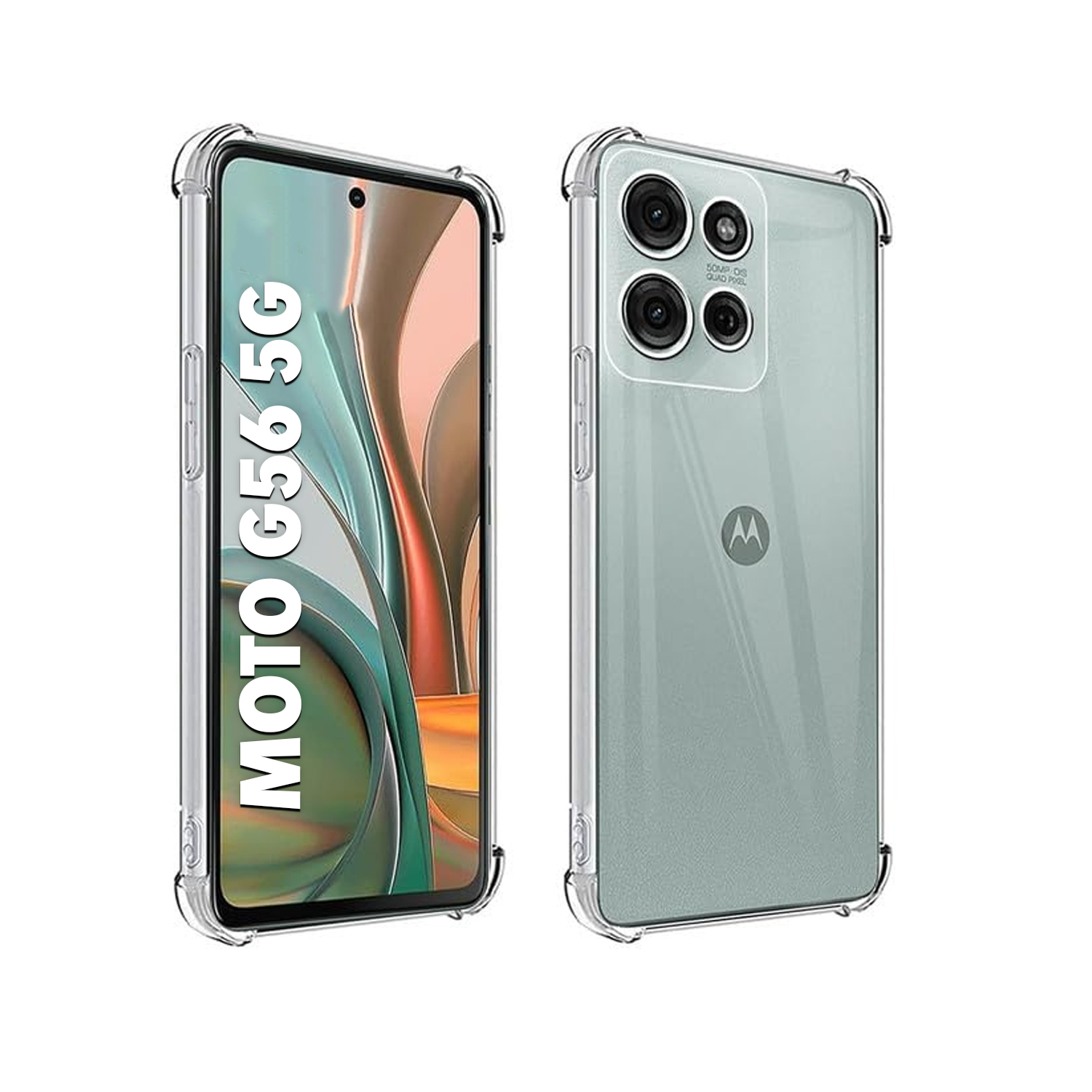 CASE FUNDA PROTECTOR MOTO G56 - TRANSPARENTE ANTI IMPACTO - 1