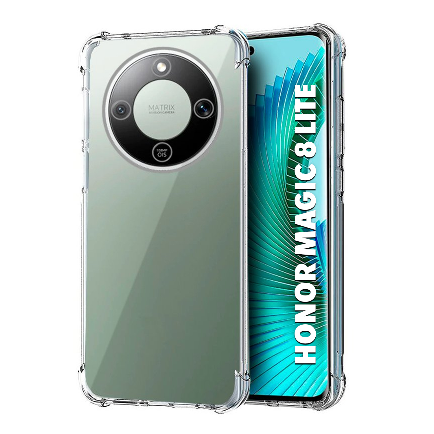 CASE FUNDA PROTECTOR HONOR MAGIC 8 LITE - TRANSPARENTE ANTISHOCK - 1