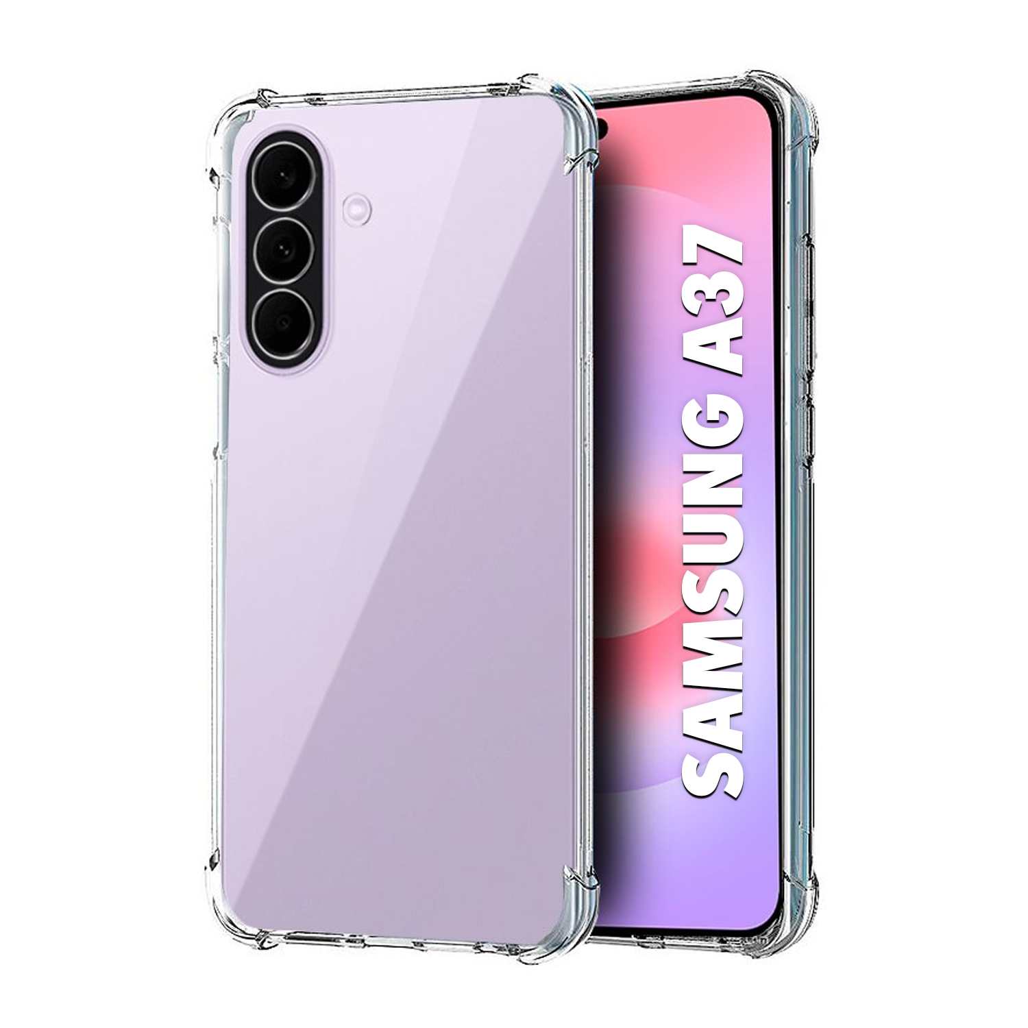 CASE FUNDA PROTECTOR SAMSUNG A37 - TRANSPARENTE ANTISHOCK - 1
