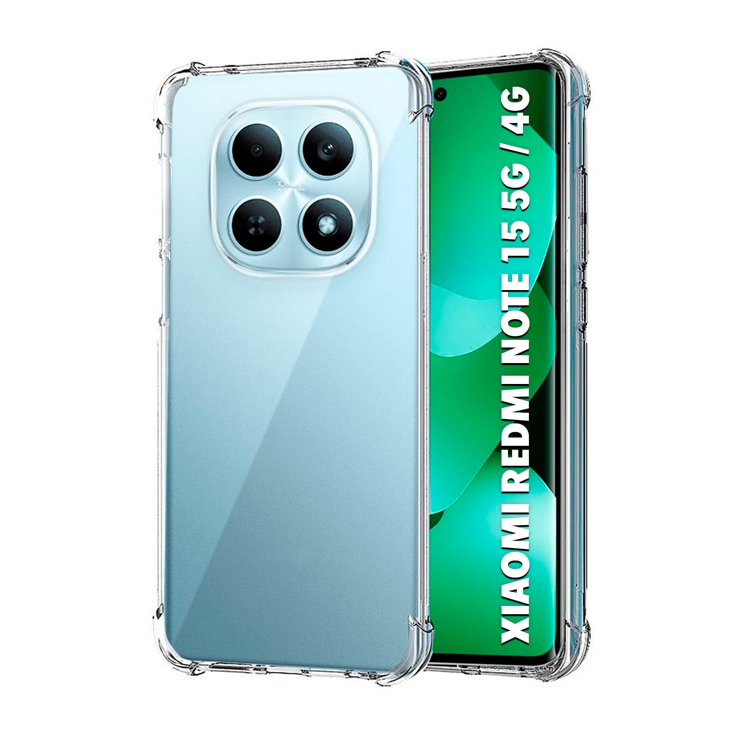 CASE FUNDA PROTECTOR XIAOMI REDMI NOTE 15 4G  5G - TRANSPARENTE ANTISHOCK - 1