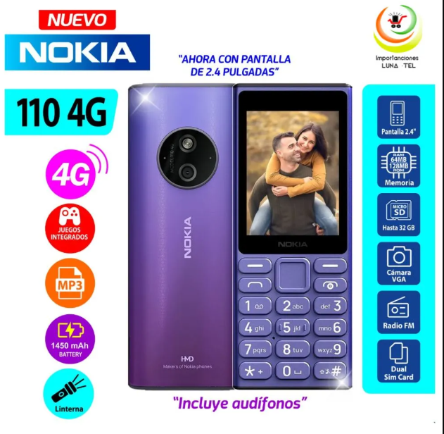 CELULAR BASICO NOKIA 110 4G - 1