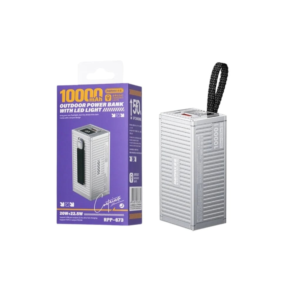 CARGADOR PORTÁTIL REMAX CON LUZ LED 10000MAH PD20W+QC22.5W - 3