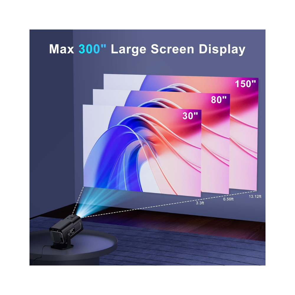 PROYECTOR ANDROID HY320 PANTALLA FULL HD, PORTÁTIL INTELIGENTE 4K 10000 LÚMENES 1080P ANDROID 11 - 5