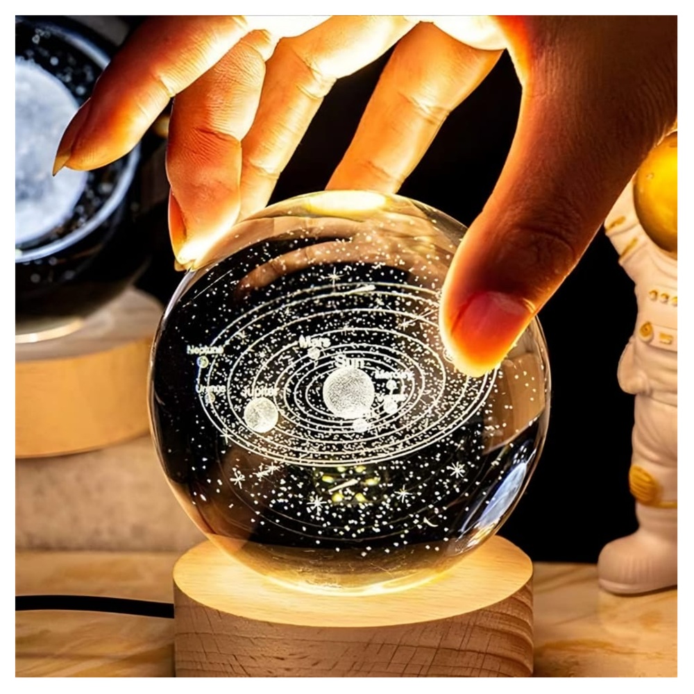 LAMPARA BOLA DE CRISTAL CON DISEÑO TIPO ENCAPSULADO - 1