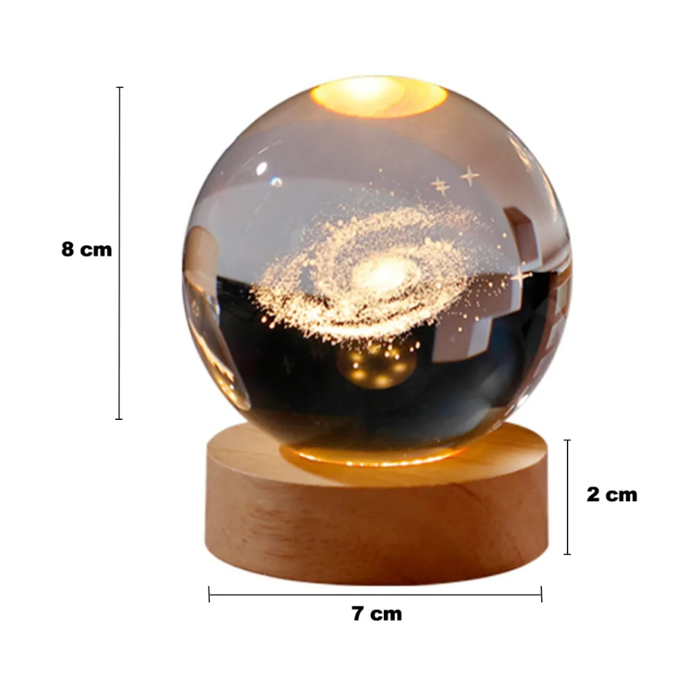 LAMPARA BOLA DE CRISTAL CON DISEÑO TIPO ENCAPSULADO - 4
