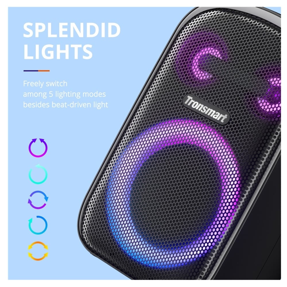PARLANTE TRONSMART HALO 110 60W PORTABLE PARTY SPEAKER CON 1 MICRÓFONO - 3