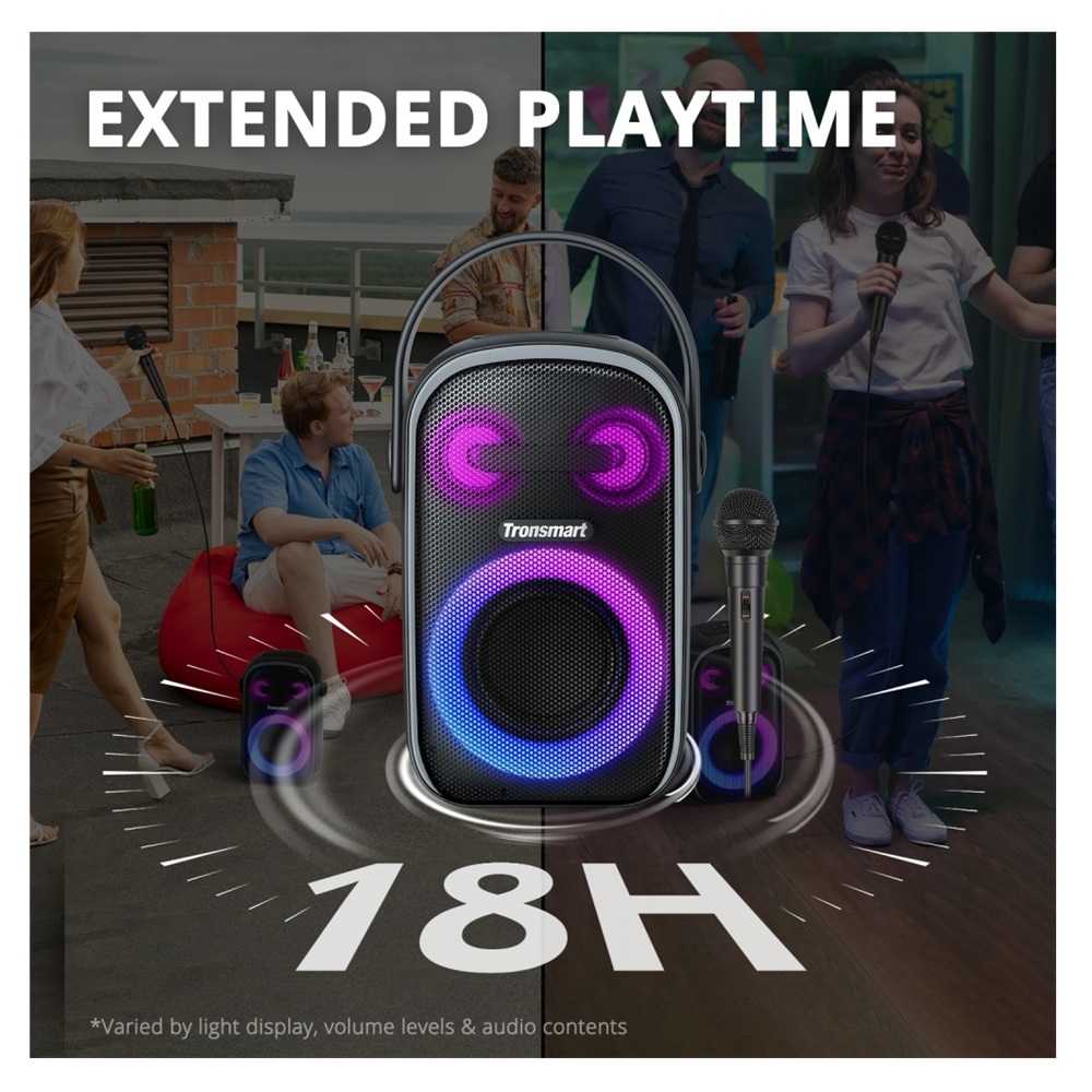 PARLANTE TRONSMART HALO 110 60W PORTABLE PARTY SPEAKER CON 1 MICRÓFONO - 6