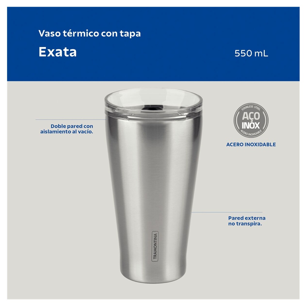 VASO TERMICO TRAMONTINA CON TAPA 550 ML - 3