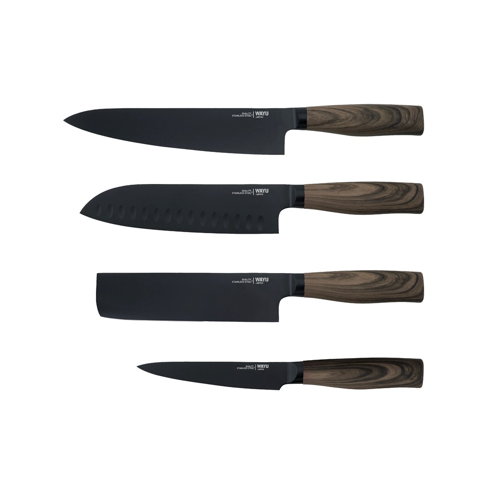SET 4 CUCHILLOS CON SOPORTE WAYU - 2