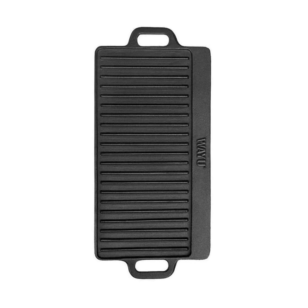 PLANCHA GRILL CON ASAS DE HIERRO FUNDIDO WAYU 50.8 X 23.4 CM - 2