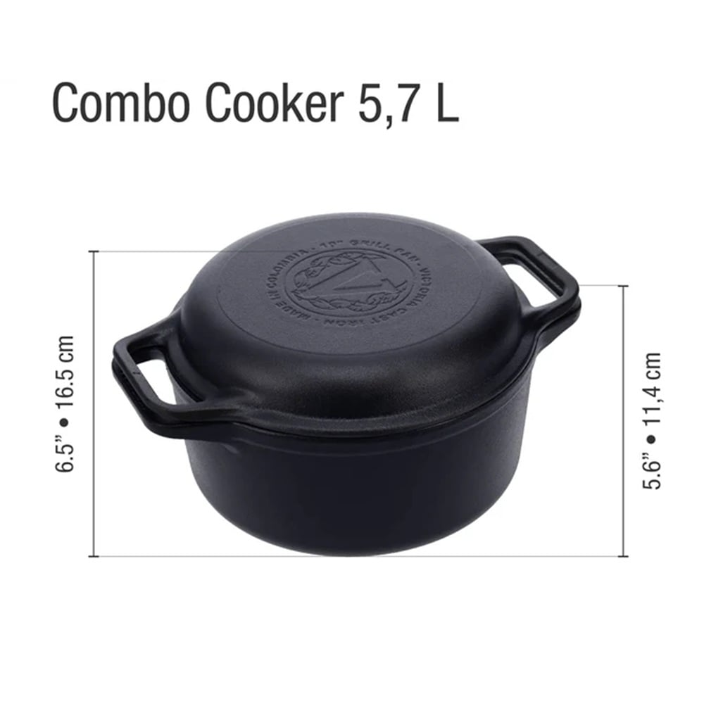OLLA COOKER MULTIUSO VICTORIA DE HIERRO FUNDIDO 5.7 LT - 5
