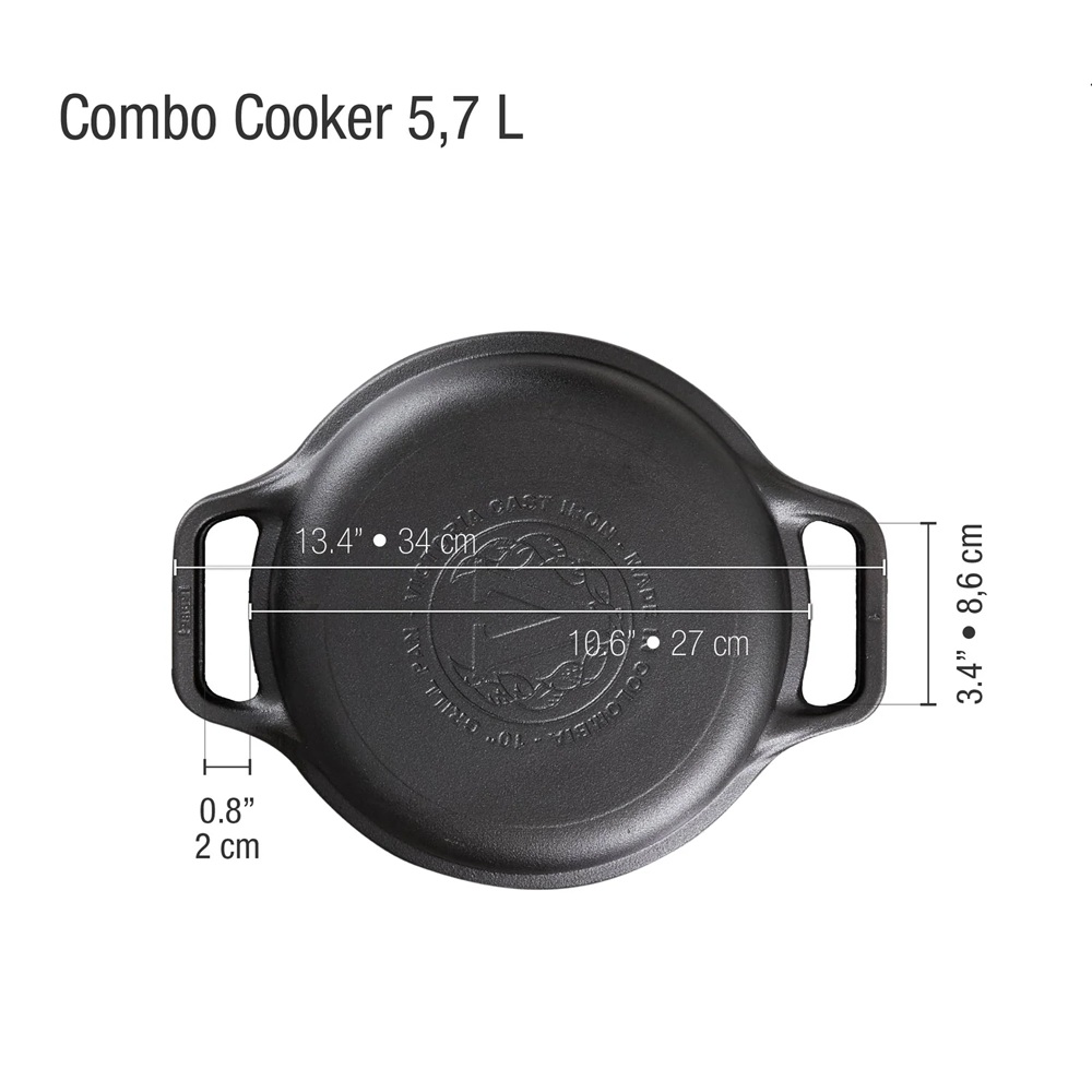 OLLA COOKER MULTIUSO VICTORIA DE HIERRO FUNDIDO 5.7 LT - 6