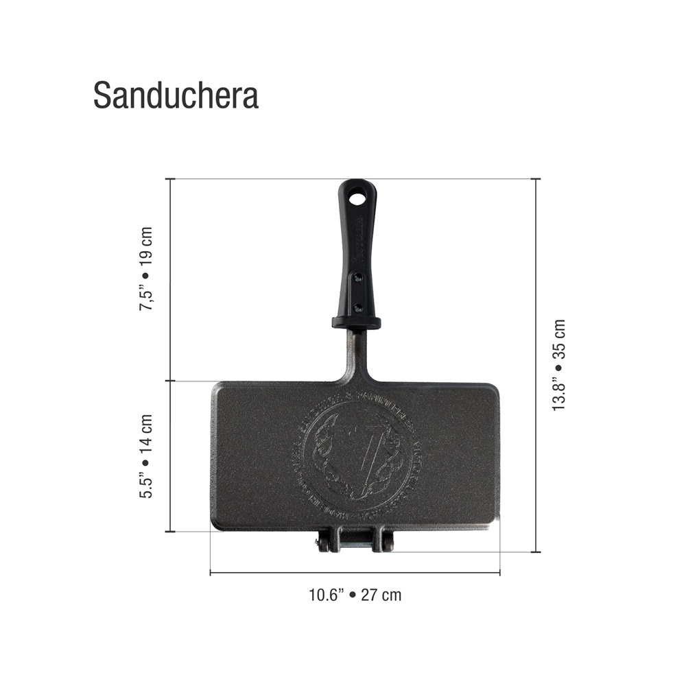SANDWICHERA DOBLE DE HIERRO FUNDIDO VICTORIA - 7