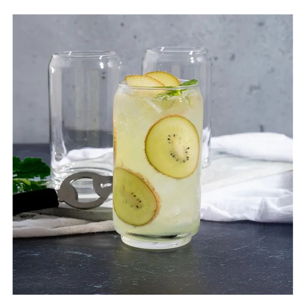 VASO DE VIDRIO ESTILO LATA DE 12 OZ CRISTAR X 12 UNIDADES - 3