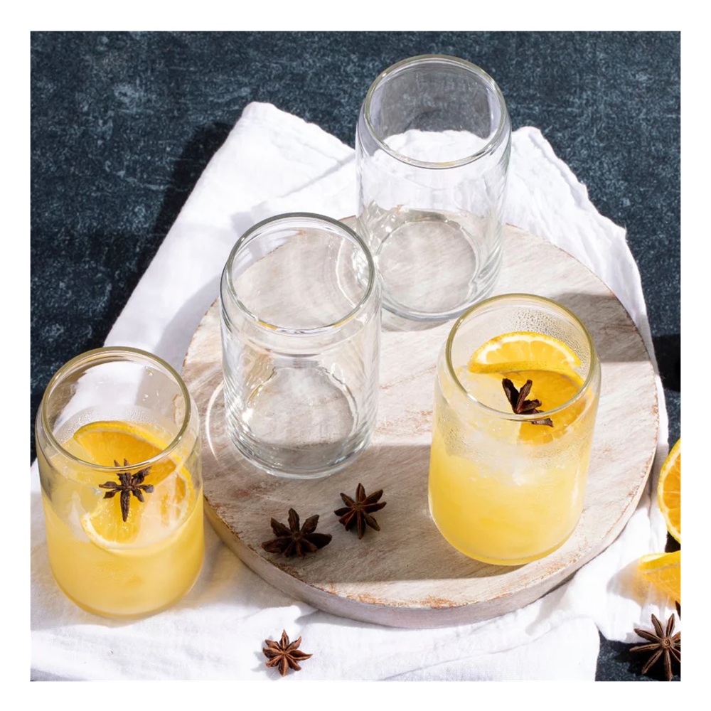VASO DE VIDRIO ESTILO LATA DE 12 OZ CRISTAR X 12 UNIDADES - 5