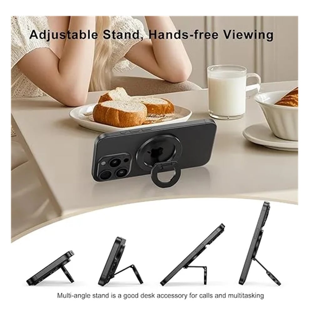 SOPORTE MAGNETICO CON MAGSAFE PARA CELULAR IPHONE O PARA SAMSUNG COLOR NEGRO - 3