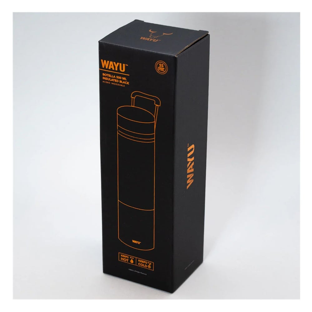 BOTELLA TOMATODO DE 500 ML ACERO INOXIDABLE INSULADA BLACK WAYU - 5
