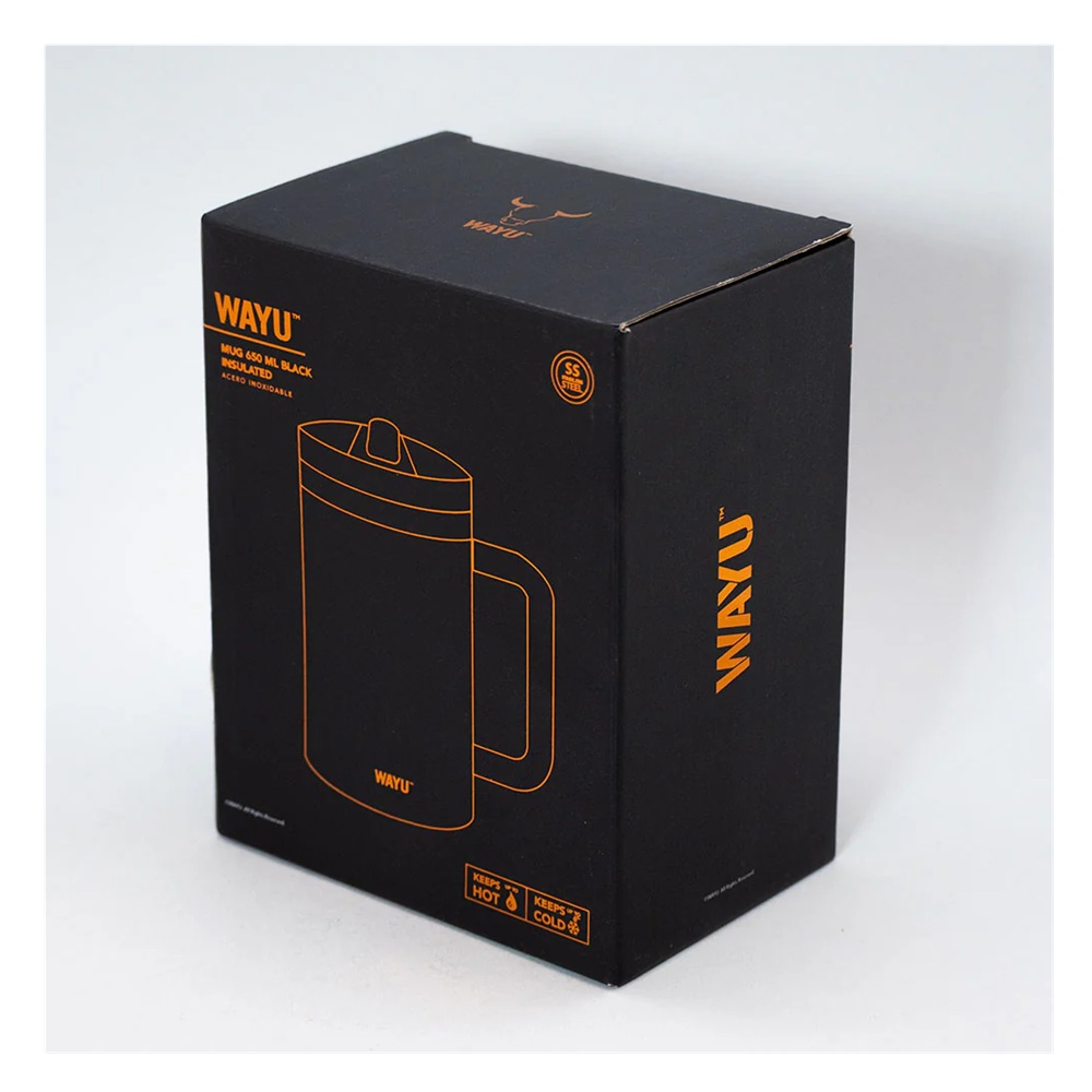 MUG TAZA 650 ML INSULADA BLACK MATTE WAYU - 5