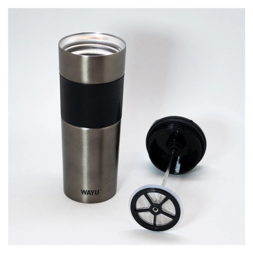 MUG VASO PRENSA BLACK 450 ML WAYU - 2