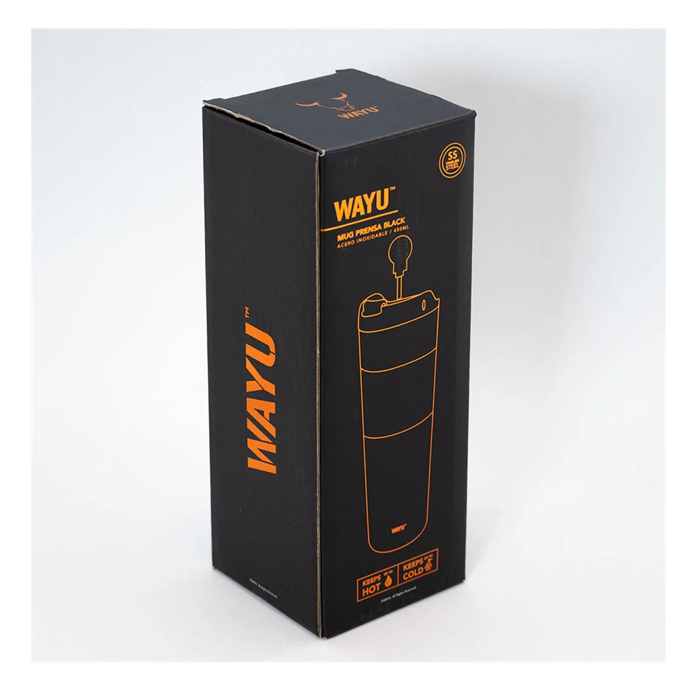 MUG VASO PRENSA BLACK 450 ML WAYU - 5