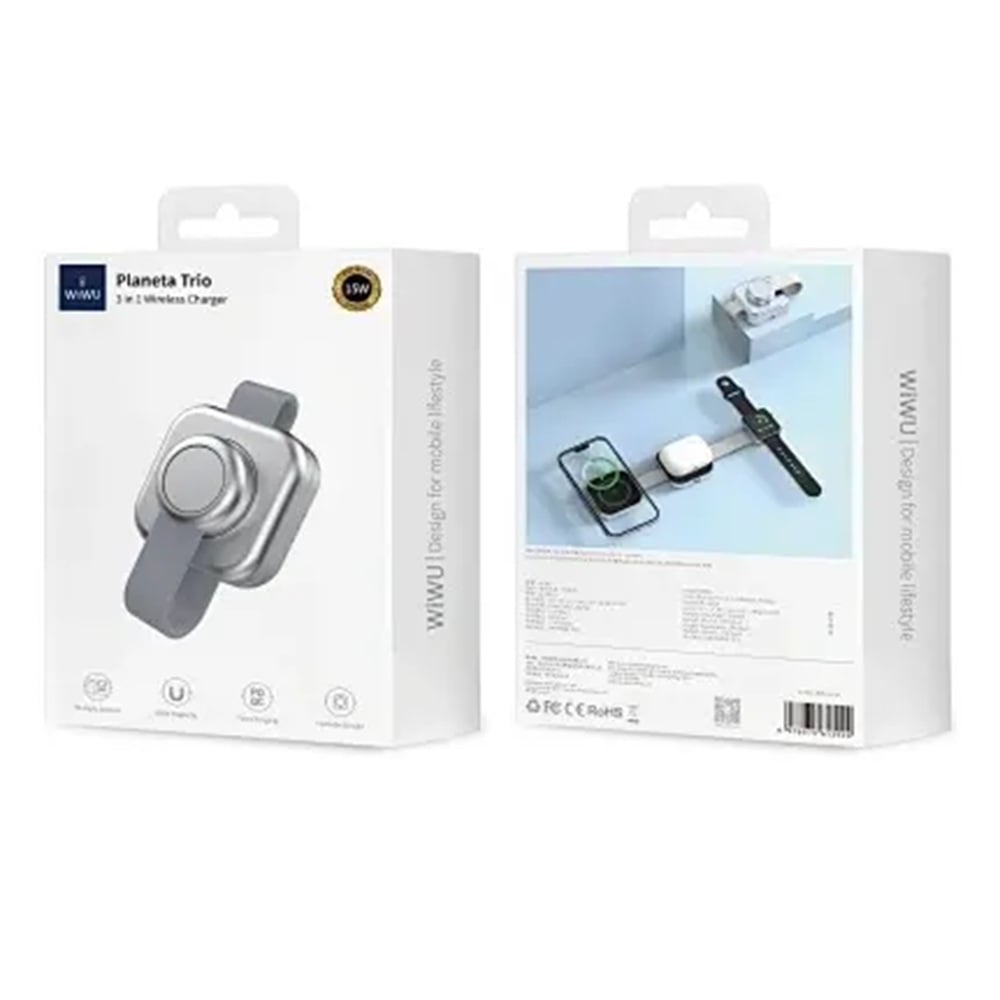 WIWU 3 EN 1 CARGADOR PORTATIL FOR SMARTWATCH-PHONE-EARPHONE - 5